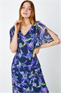  Floral Print Chiffon Maxi Dress, Image 4 of 5