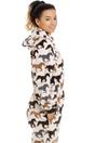 Cream Supersoft Multicoloured Horse Print Onesie, Image 4 of 5