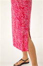 CORAL Abstract Print A-Line Midi Dress, Image 5 of 5