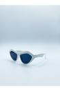 White Angular Sunglasses, Image 4 of 6