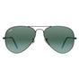 Aviator Gunmetal Green Silver Mirror Sunglasses, Image 1 of 3