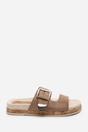 Camel Avenue Buckle Footbed Suede Sandal, Image 2 of 6