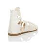 White AJVANI White Tie Up Gladiator Sandals, Image 4 of 6