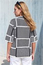 Grey Check Short Sleeve Jumper, Image 3 of 4