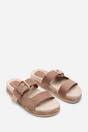 Camel Avenue Buckle Footbed Suede Sandal, Image 4 of 6
