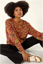 Green Space Dye Knitted Jumper, Image 2 of 5