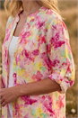 Pink Floral Print Longline Blouse, Image 4 of 4
