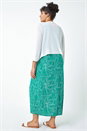 White Curve Tie Front Stretch Cropped Cardigan, Image 3 of 5