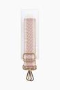 Beige Sarta Beige Stripe Trim Woven Bag Strap, Image 4 of 4