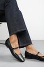 Black 'Jordan' Mary Jane Flats With Buckle Strap, Image 5 of 5