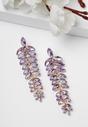 Lilac AVANT-GARDE PARIS Lilac Multicolored Cascading Leaf-Shaped Drop Earrings, Image 2 of 5