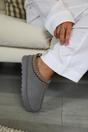 Light Grey 'Oak' Aztec Detail Fur Lining Mini Boots, Image 1 of 3