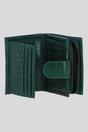 Green Real Leather RFID Protected Trifold Purse, Image 3 of 4