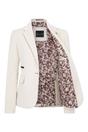 Cream Infinity Leather Cream Women's Cream Wool Blend Tweed Blazer, Image 3 of 6