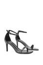 Black XY LONDON Black 'Emma' Strappy Stiletto High Heels With Ankle Strap, Image 4 of 6