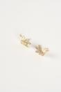 Gold Hanging Leaf with Pearl Earring in Gold - Gift Boxed, Image 4 of 4