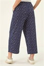 Navy  Petite Spot Cropped Trouser, Image 3 of 5