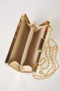 Gold Geometric Metal Chain Strap Clutch Bag, Image 3 of 4