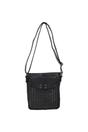 Dark Grey 'Tramonto' Vintage Woven Leather Crossbody Bag, Image 2 of 4