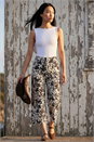 Dark Brown Dusk Cow Print Wide Leg Jean, Image 1 of 4