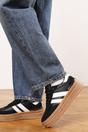 Black 'Brisa' Platform Lace Up Trainers with Side Stripes, Image 1 of 8