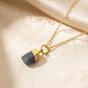 Gold Raw Sapphire September Birthstone Gold Plated Necklace, Image 1 of 4
