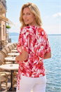 Pink Abstract Ruched Side Stretch Top, Image 3 of 4