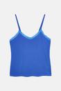Blue "Ultra Blue" Bamboo Lace Camisole Short Pyjama Set, Image 5 of 6