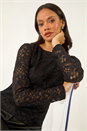 Black Dusk Baroque Lace Stretch Top, Image 1 of 5