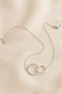 Silver Sterling Silver Dual Circle Dainty Bracelet, Image 3 of 3