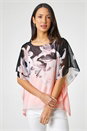Light Pink Floral Border Print Overlay Top, Image 1 of 4