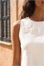 Ivory  Dusk Floral Embroidered Top, Image 4 of 4