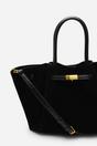 Black Where's That From Black 'Dove' Suede Handheld Tote Bag, Image 4 of 6