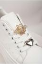 Silver iKrush Silver Sloane White Platform Trainers, Image 3 of 5
