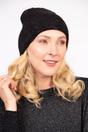 Black Glitter Knitted Winter Beanie Hat, Image 1 of 2
