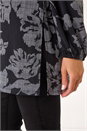 Black Printed Side Split Tunic Top, Image 5 of 5