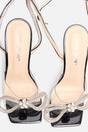 Black Glimmer Black Wrap Around Square Toe Heels, Image 2 of 4