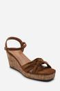 Brown Mystique Platform Knot Detail Wedge, Image 3 of 6