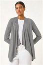 Black Waterfall Stetch Jersey Cardigan, Image 4 of 5