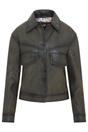 Olive Retro Biker Leather Jacket - Kopervik, Image 1 of 6