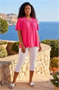 Pink Curve Shirred Yoke Top, Image 3 of 4