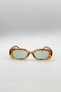Orange Rectangular Sunglasses in Orange Tortoiseshell, Image 1 of 4