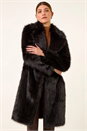 Black Premium Faux Fur Coat, Image 1 of 6