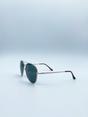 Khaki Gold Frame Aviators with Khaki Lenses, Image 2 of 4