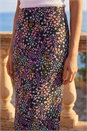 Pink Floral Print Stretch Panel Skirt , Image 4 of 4