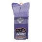 Purple 3 Pack Padded Sole Cotton Hiking Socks, Image 4 of 4
