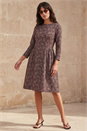 Chocolate Side Detail Short Dress, Image 2 of 4