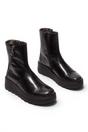 Black Womens Leather Platform Boots-TARP553FLY, Image 2 of 5