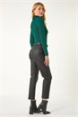 Green Dusk Stripe Turtle Neck Knit Jumper, Image 3 of 5