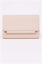 Rose Gold Metal Bar Foldover Clutch Bag, Image 1 of 4
